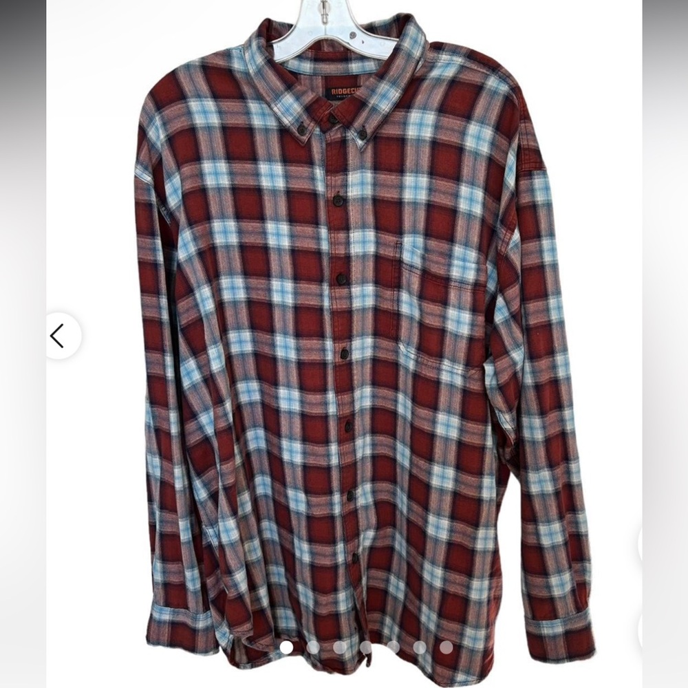Ridgecut Toughwear Button-Up Shirt Plaid Long Sleeve Collar Multicolor